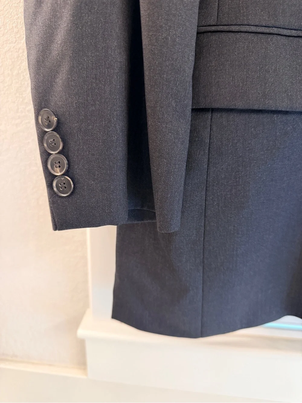 Hugo Boss Pasolini Movie US Blazer Mens 40R Charcoal Gray Super 100 Wool Jacket